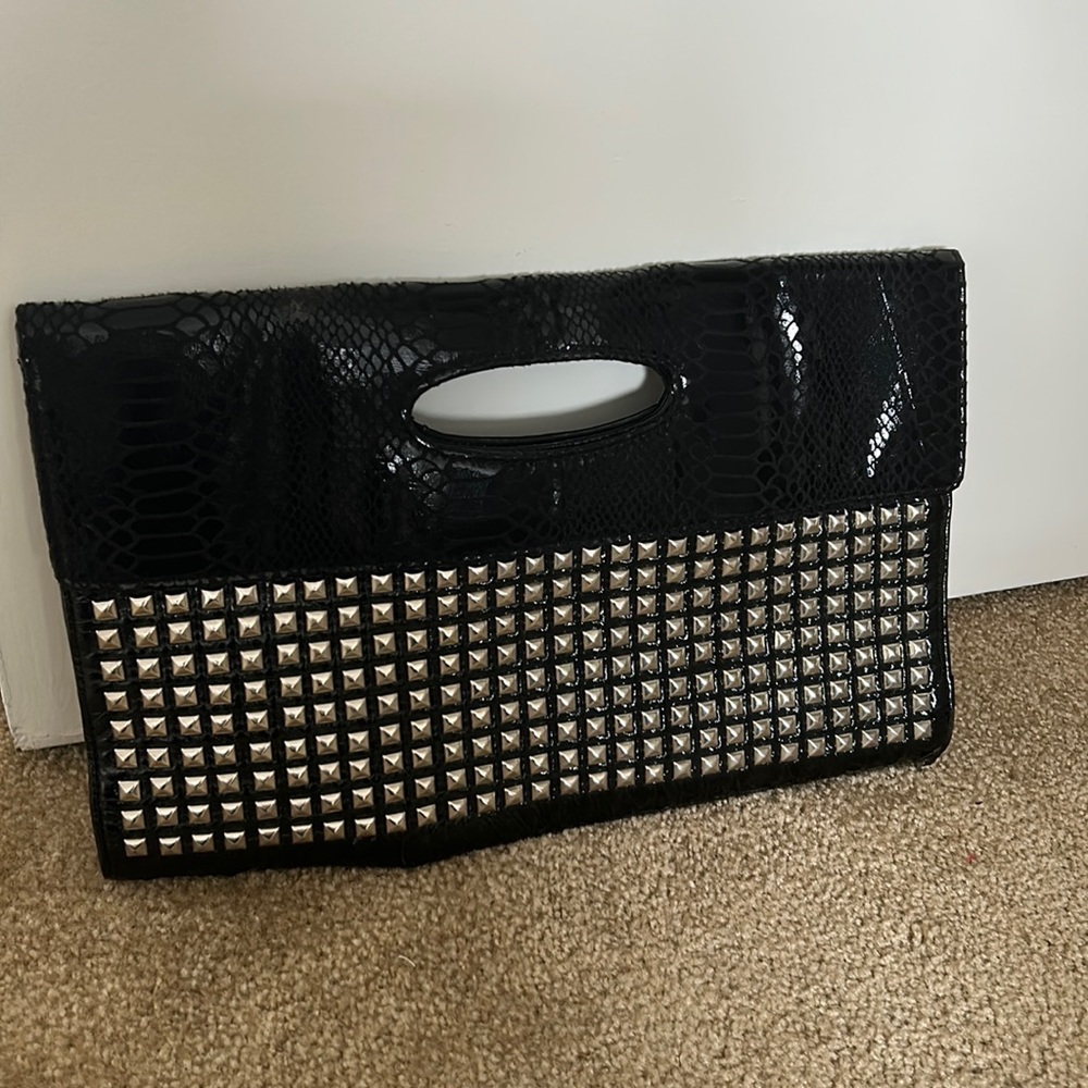 Large studded purse/clutch